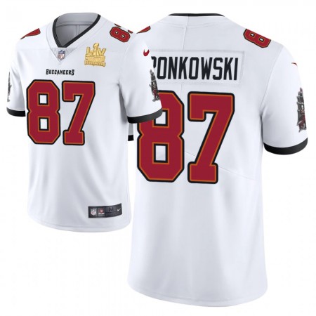 Tampa Bay Buccaneers Tröjor Rob Gronkowski 87 Nike Vit 2021 Super Bowl LV Champions - Herr